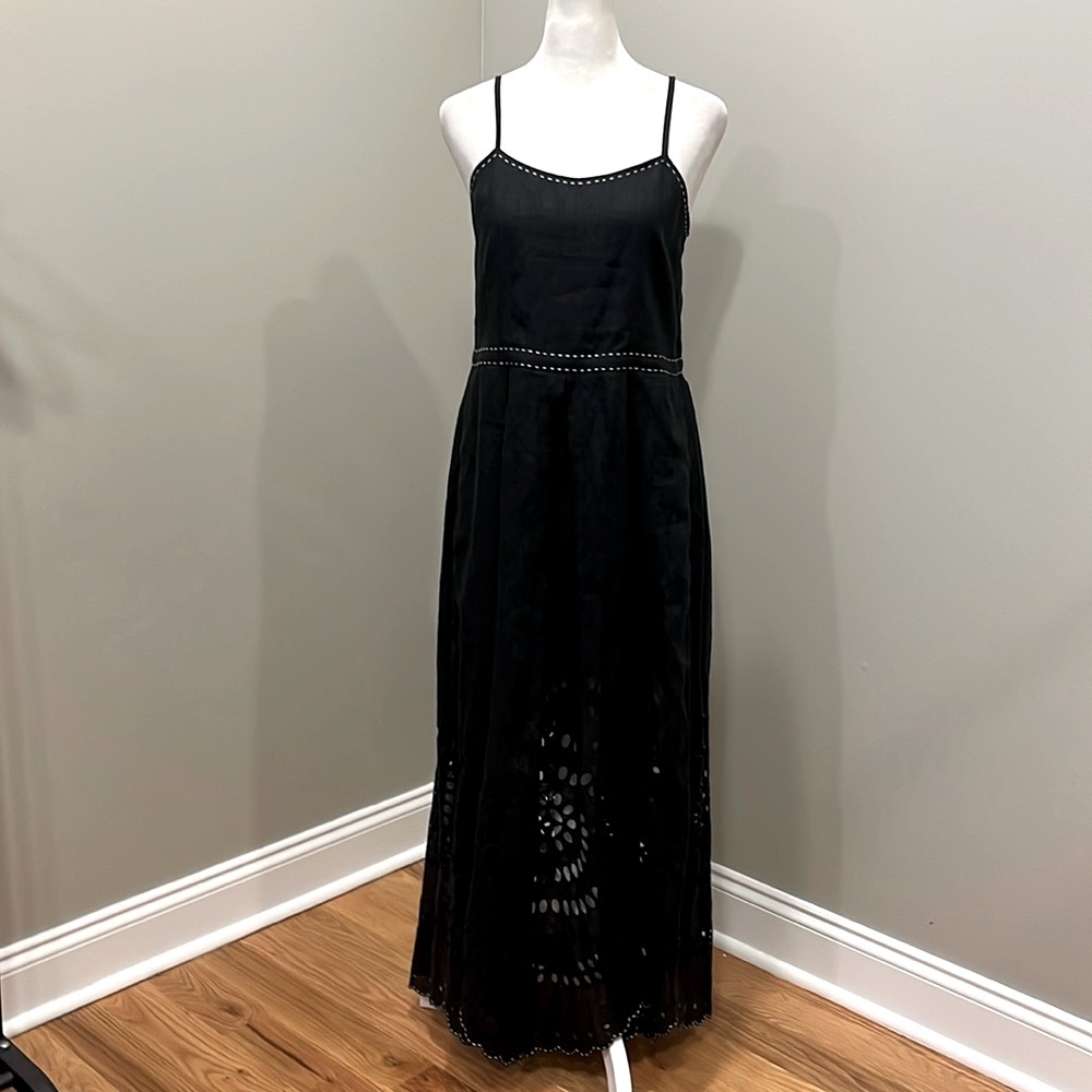 Vita Kin Black Maxi Dress Eyelet Cutout